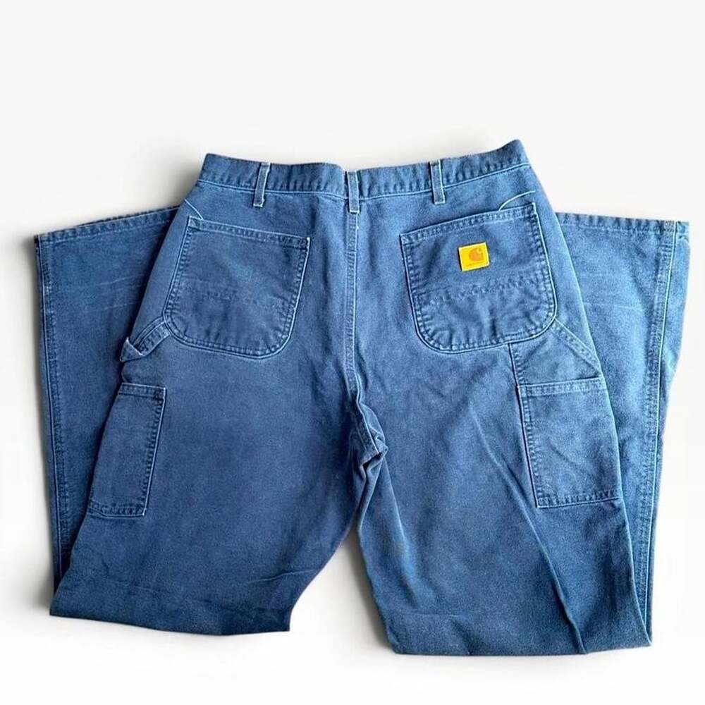 Carhartt B11 Loose Fit Carpenter Pants 36x34 Blue Workwear